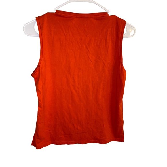 Ann Taylor Bright Red Ruffle Front Tank Top XS - Picture 4 of 9